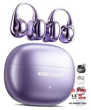 Clip-On Earbuds Gen 3, Open-Ear Wireless Bluetooth 6.0 Standard Purple