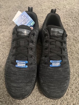 sketcher mens tennis shoes lite weight size 7 new black gray