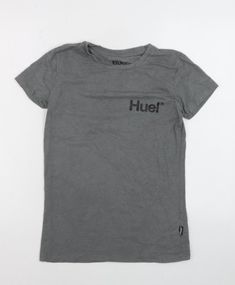 Huel Herren T-Shirt grau Small Rundhals Baumwollmischung