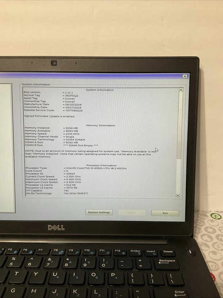 Portátil Dell Latitude 7480 con Intel Core i5-6300U 2,40 GHz + 8 GB | ¡Gana 10! Foto 2 de 4