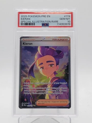 KIERAN 2025 POKEMON PRISMATIC EVOLUTIONS #174 SIR PSA 10 Q3963