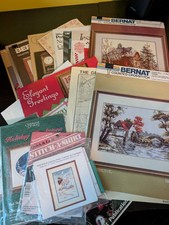 Lot of 20+ Cross Stitch Patterns from the 80s...