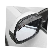 2 PCS Side Mirror Rain Guards, Mirror Rain Visor Eyebrow, Waterproof Black