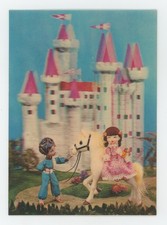 Girl with Pony by Castle 1960's Asahi Lenticular 3-D Postcard Great 3-D!