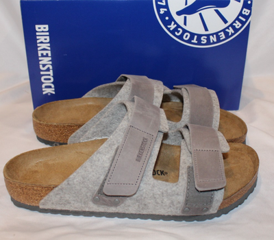 BIRKENSTOCK Uji Slide Sandal Genuine Leather Men EU 41 US 8 