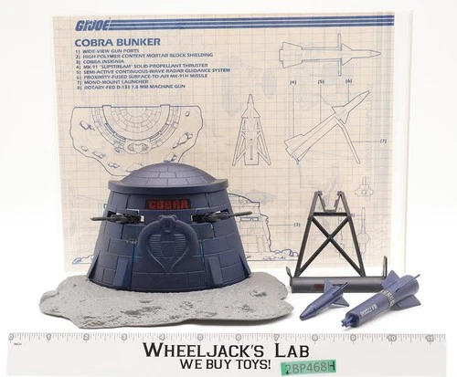 Cobra Battle Bunker 100% Complete G.I. Joe 1985 Hasbro Vintage Vehicle