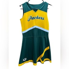NWT Girls Preschool Green Bay Packers Cheer Captain Jumper Dress   Size XL 16 