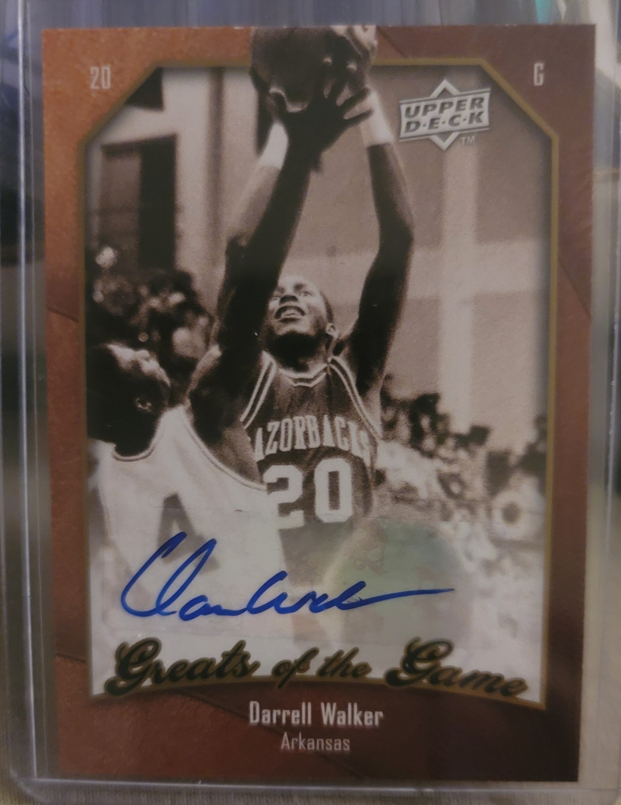 DARRELL WALKER 2009-10 Upper Deck Greats of the Game Auto #21 PISTONS