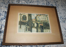 Vintage Signed After Julien Van Santen Litho Print Alfred Van Neste