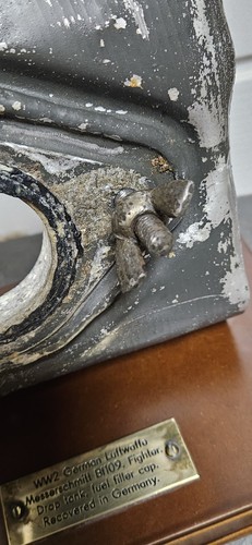 WW2 GERMAN MESSERSCHMITT BF 109 FUEL FILLER CAP, DROP TANK, BATTLEFIELD RELIC - Picture 12 of 12