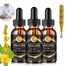Mullein Leaf Extract Drops for Lung Cleanse Lung Detox Respiratory Support