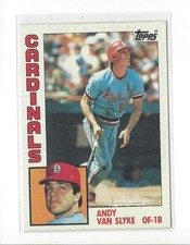1984 Topps #206 Andy Van Slyke RC Rookie Cardinals Pirates