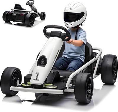 Elektro Go-Kart für Kinder 6-12 Jahre, 24V 2x300W, Driftfunktion, bis 70 kg