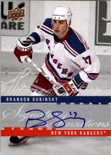 2008-09 Upper Deck Signature Sensations #SS2BD Brandon Dubinsky home Auto - HKY