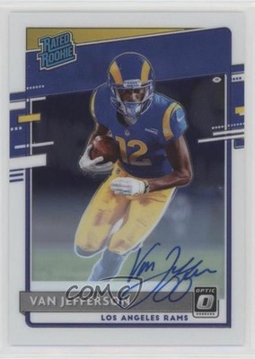 2020 Panini Donruss Optic Rated Rookies 62/150 Van Jefferson Rookie Auto RC 01bj