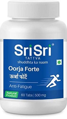 Sri Sri Tattva Oorja Forte - Anti Fatigue, 60 Tabs | 500mg (Pack of 2)