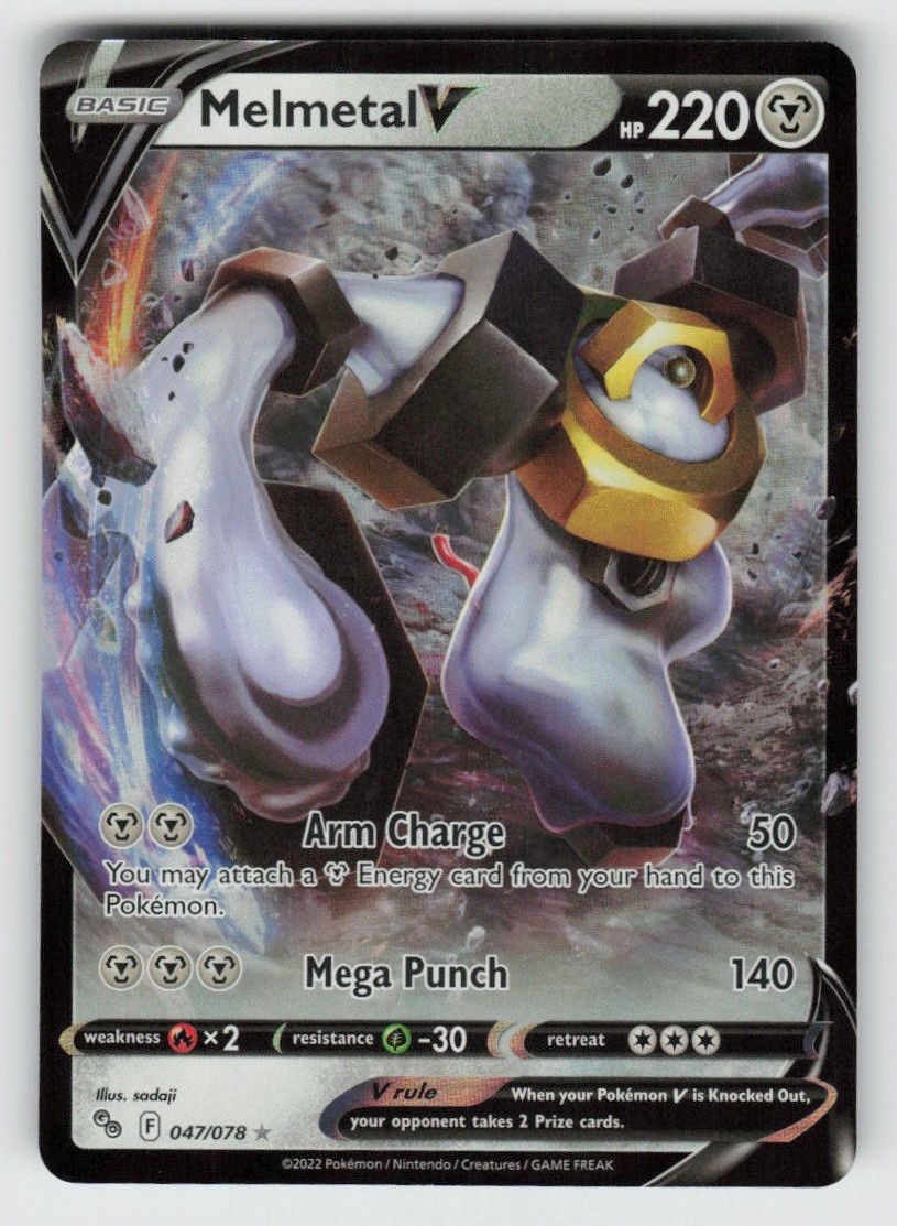 Melmetal V 047/078 V Rare Pokemon GO Near Mint