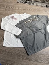 Derschutze Blossom Waffle Longsleeve Set Weiß & Grau Größe S Beide 65€