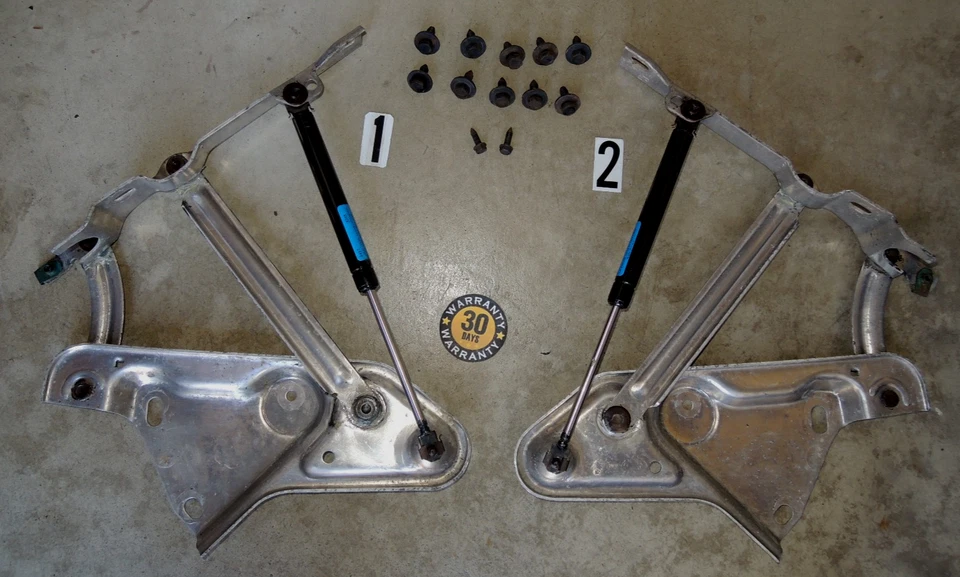 Oldsmobile Toronado 1980-1985 bisagras de capó de aluminio para campanas de aluminio 1621297 98 Foto 2 de 4