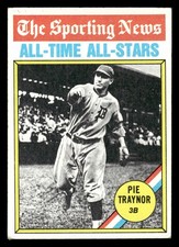 1976 Topps Baseball Card #343 Pie Traynor