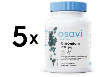 5 x Osavi Chromium, 200mcg - 60 vegan caps (76,63 EUR/kg)