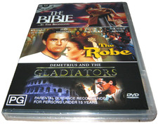 The Bible + The Robe + Demetrius and the Gladiators - New Sealed DVD - Region 4