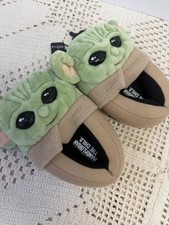 Star Wars Kid's YODA Green Slipper Shoes sz 7 / 8