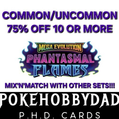 Pokemon Karte - Phantasmal Flames Common Uncommon Singles - Wählen Sie Ihre Karte