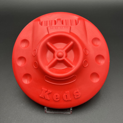 Vintage Red Keds Advertising Promotional UFO Frisbee Flying Saucer Disc Toy USA