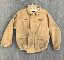 Bulwark FR Canvas Jacket Mens Large Brown Bomber ARC 35 Work Zip JLB8BD7 MARKS