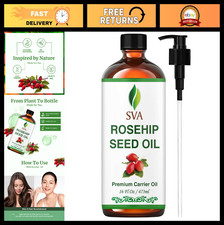 100 Natural Rosehip Seed Oil 16 Fl Oz - Cold Pressed for Face, Skin, Hair Bod