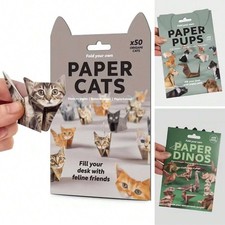 DIY Paper Cats - 50 Sheets Set DIY Origami Paper to Fold Cute Animal Cat Figures