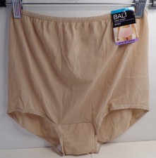 Vintage BALI Beige Nylon GRANNY Panties Brief Skimp Skamp 2633 - 2XL