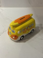 VW Camper Van Ceramic Money Box peace chill on side Perfect for Collectors.