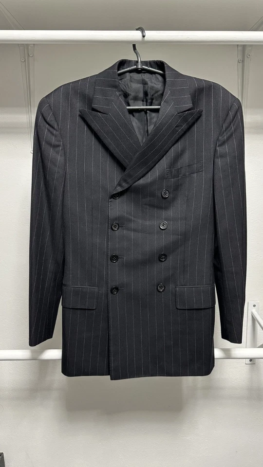 Traje Ralph Lauren Etiqueta Púrpura Para Hombre Vintage Lana Rayas Doble Pecho Talla 38 Foto 2 de 4