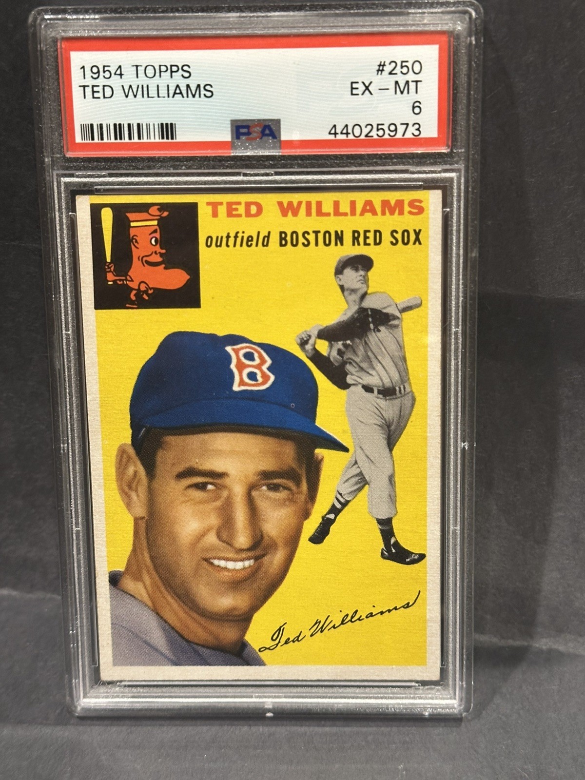1954 Topps Baseball Ted Williams PSA 6 #250 EX - MT view 1