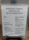 Rare NWTM  9mm Caliber Parabellum .625 oz Pure Silver Bullet With COA.