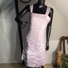 Vintage A.Sung Lilac Shutter Pleat ALine Dress  Sleeveless Formal Sz 10 Wedding