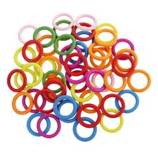 50 Pieces Natural Wood Rings Circle,colorful Wooden Loops