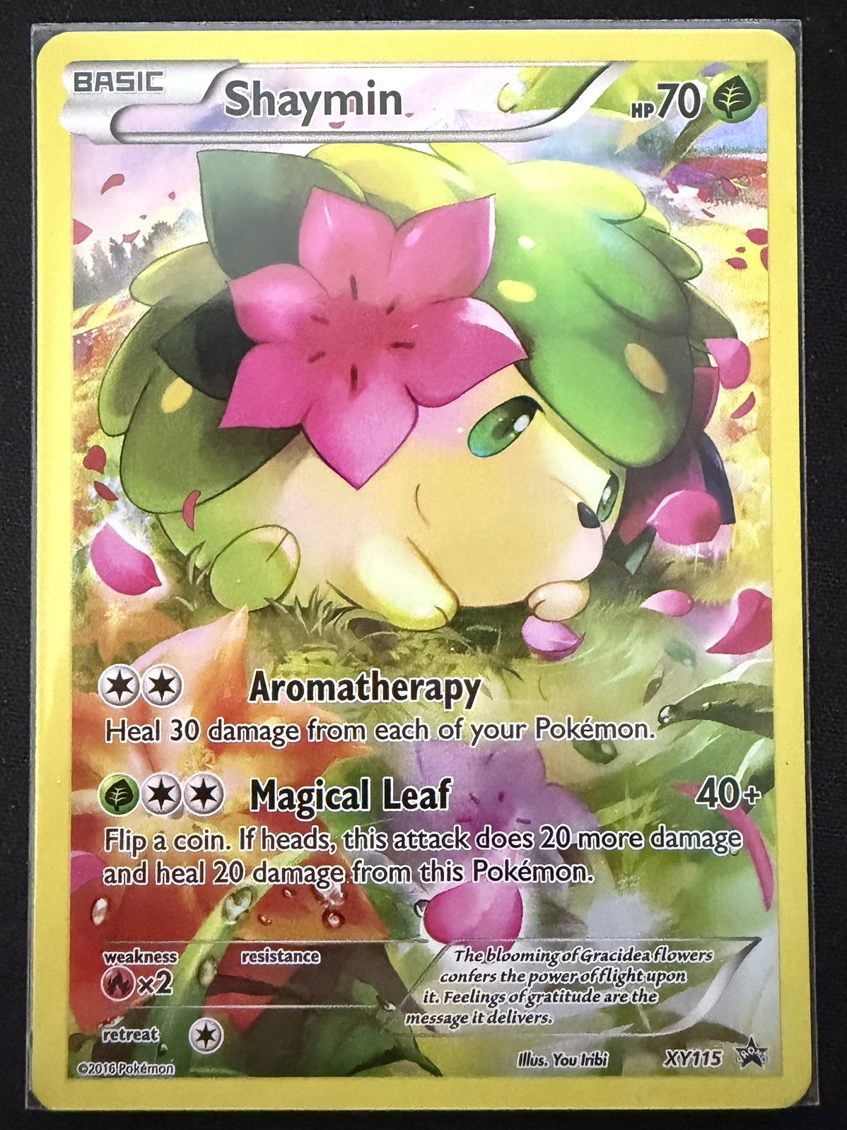 Pokemon 2016 Shaymin XY115 Black Star Promo Full Art NM