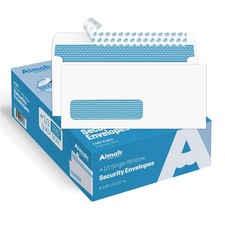 10 Single Left Window Self-Seal Security Tinted Envelopes, 4-1/8 X 9-1/2"