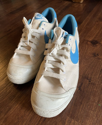1983 Nike All Court Men's White/Blue Low Top Lace-Up Athletic Sneakers Size 11