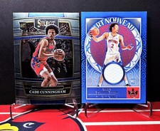 🔥BOTH 2021-22 Panini Select Cade Cunningham RC + Court Kings Art Nouveau Patch