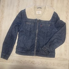 Levi's San Francisco Denim Sherpa Lined Jean Jacket Women  s Medium