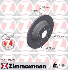 2x Bremsscheibe COAT Z ZIMMERMANN 250.5716.20 für FORD PUMA J2K CF7 EcoBoost