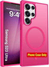 Case for Samsung S23 Ultra, Magnetic, neon Pink