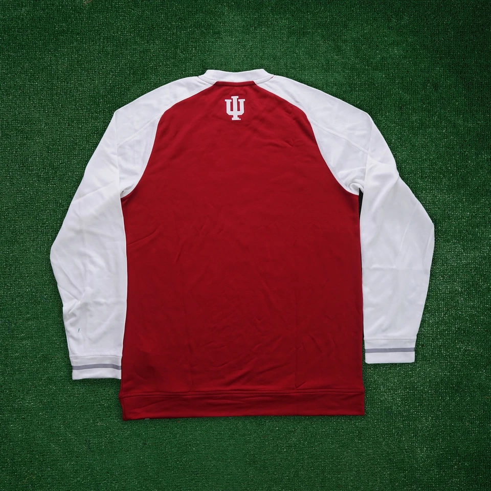 Indiana Hoosiers NCAA Adidas Men's Climawarm Black Ultimate Player Crew Fleece - Image 2 of 4