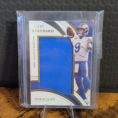 Panini Immaculate Standard Jerseys Matthew Stafford Rams Patch ISJ-MST #/49
