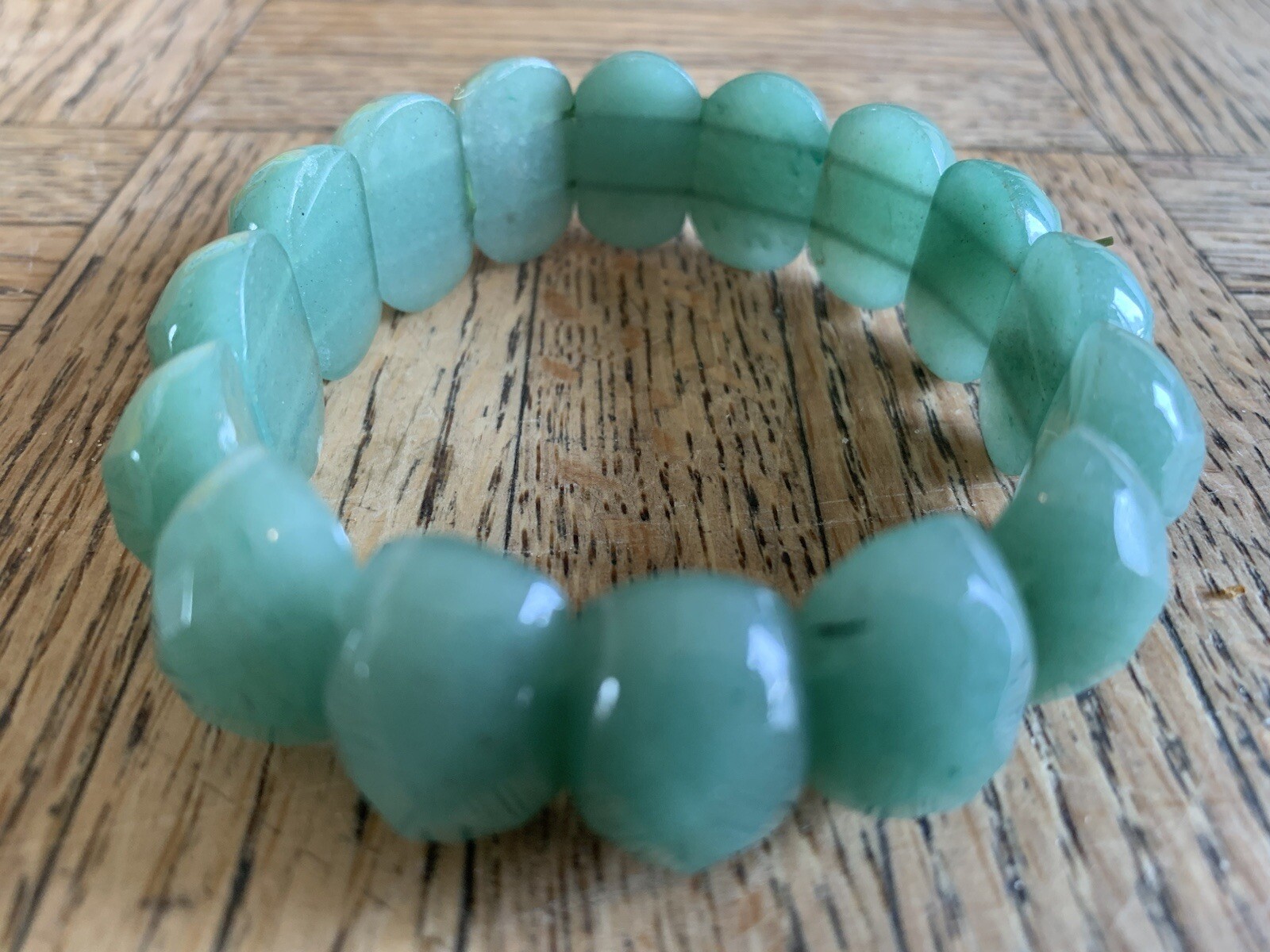 Amazonite Oval Gemstone Double Drill Stretch Bang… - image 8
