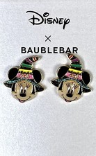 Disney x Baublebar Minnie Mouse Witch Hat Stud Earrings Halloween NWT